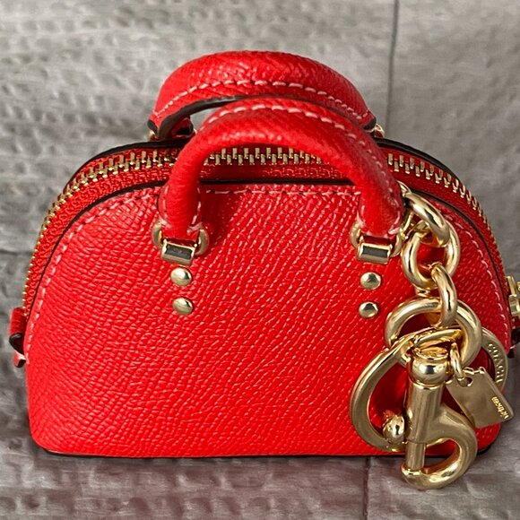 Coach red handbag keychain/coin purse - Picture 4 of 6